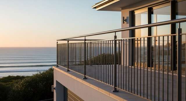 Custom steel balustrade fabricated for a Melbourne residence