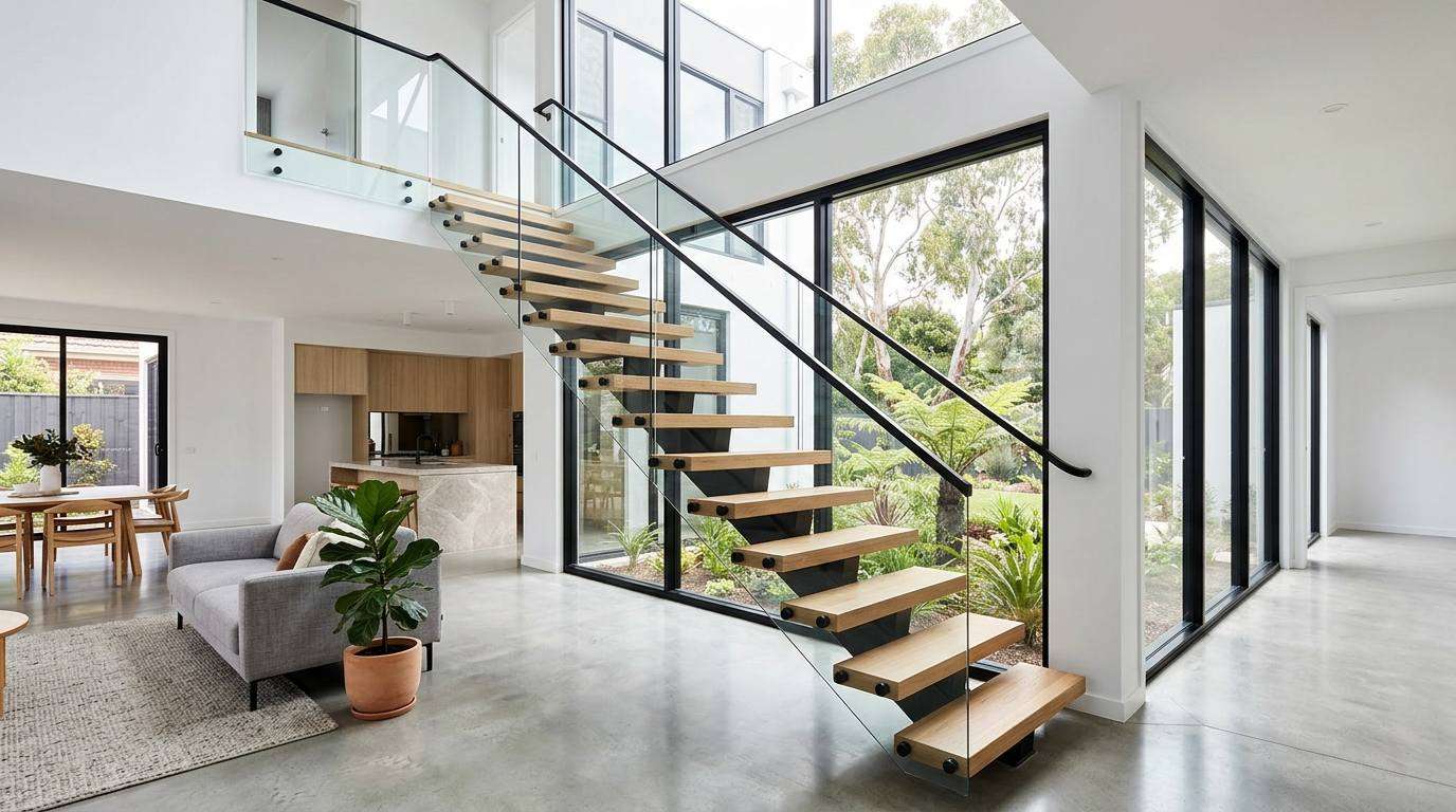 Architectural steel fabrication Melbourne — custom staircases, balustrades and feature metalwork