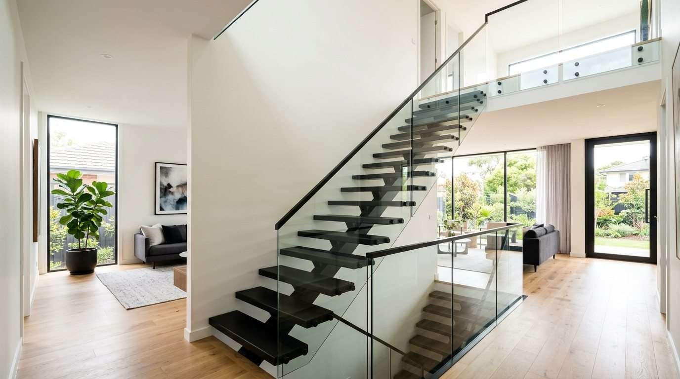 Custom steel staircases and balustrades Melbourne — architectural metalwork