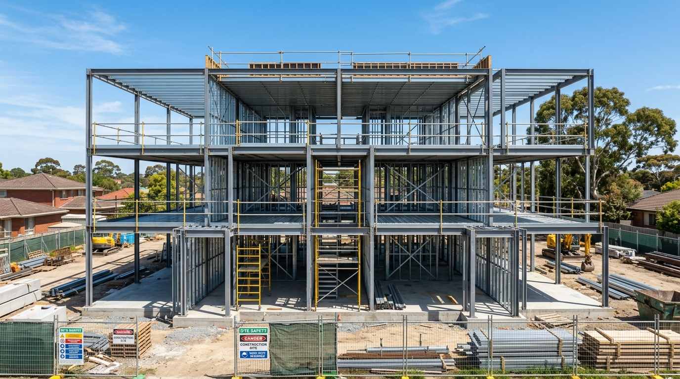 Multi-unit residential steel package Box Hill Melbourne