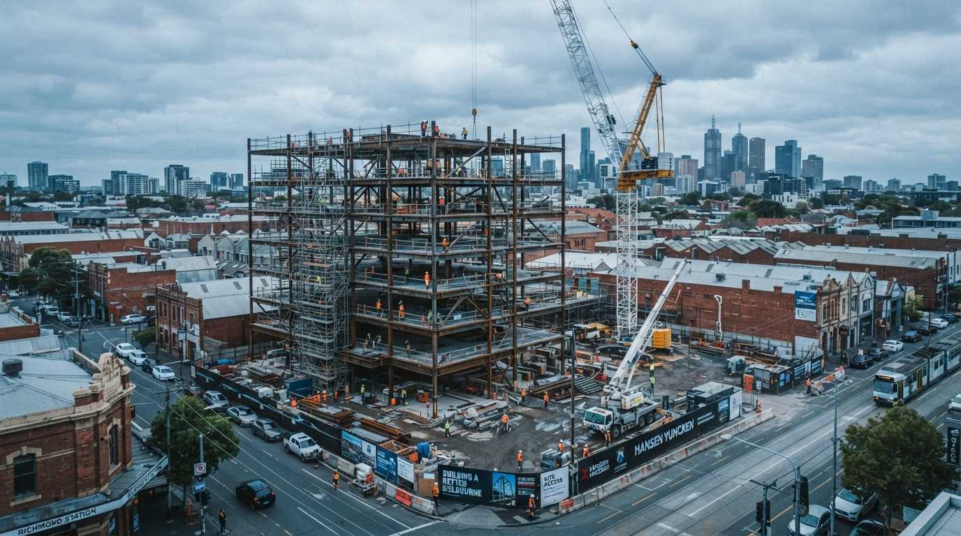 Commercial building steel structure — Footscray