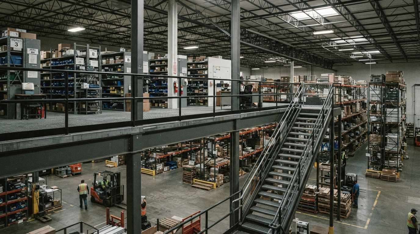 Industrial mezzanine steel structure — Keysborough
